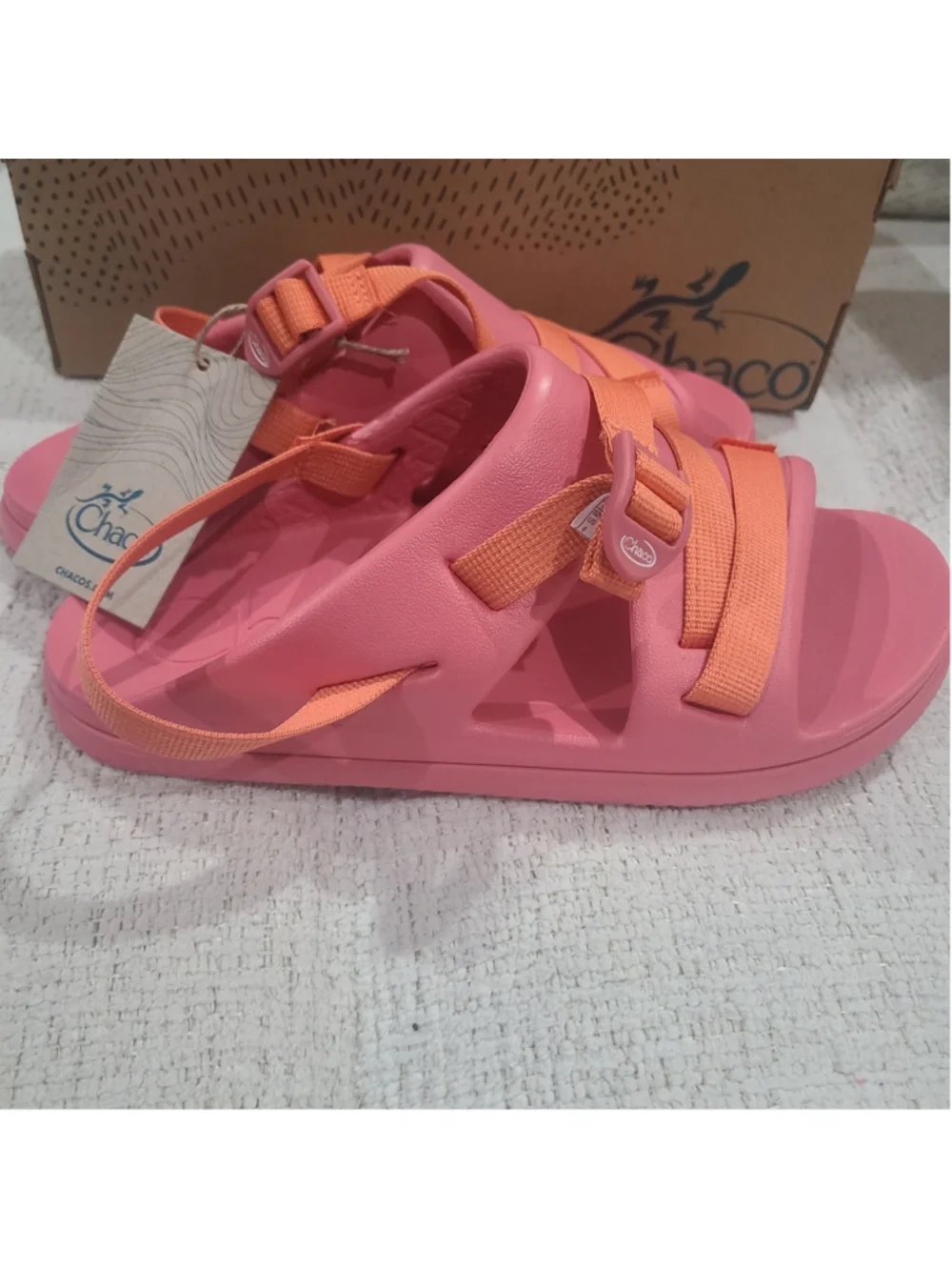 NEW Chaco Sandals Kids Girls Size 6 Women 7 Pink Strap Chillos Sport Rose Slides